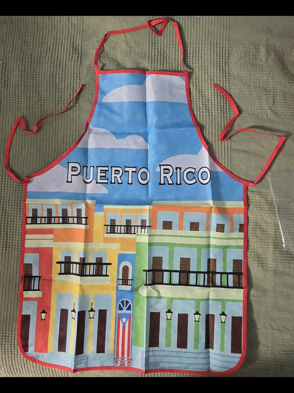 Puerto Rico Colorful Buildings Apron - Bright Multicolor - Picture 2 of 9